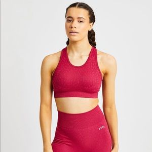 Evolve speckle seamless sports bra (Raspberry)